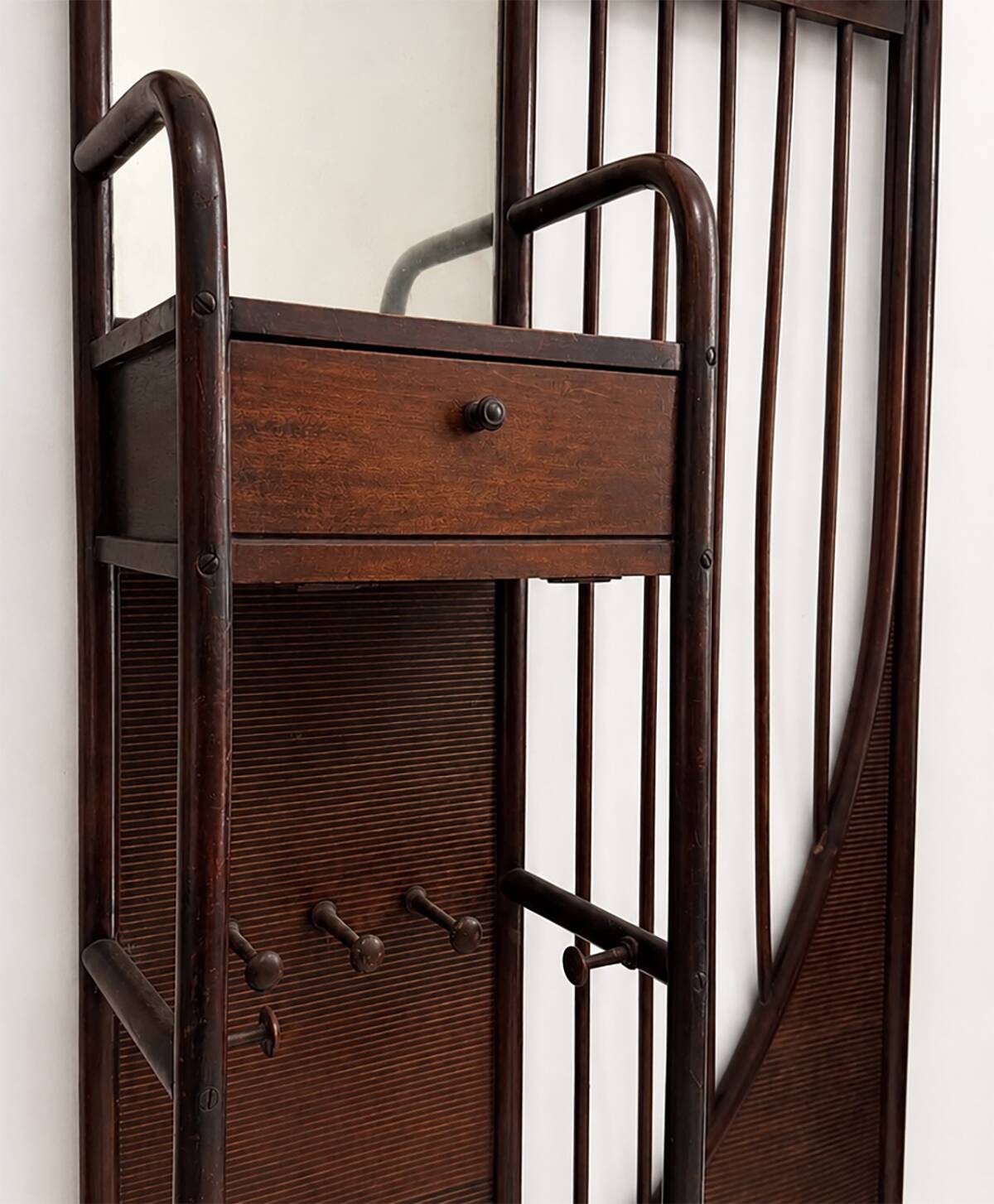 Hall stand no. 6 (model 2676) by Josef Hoffmann for Thonet 1910s