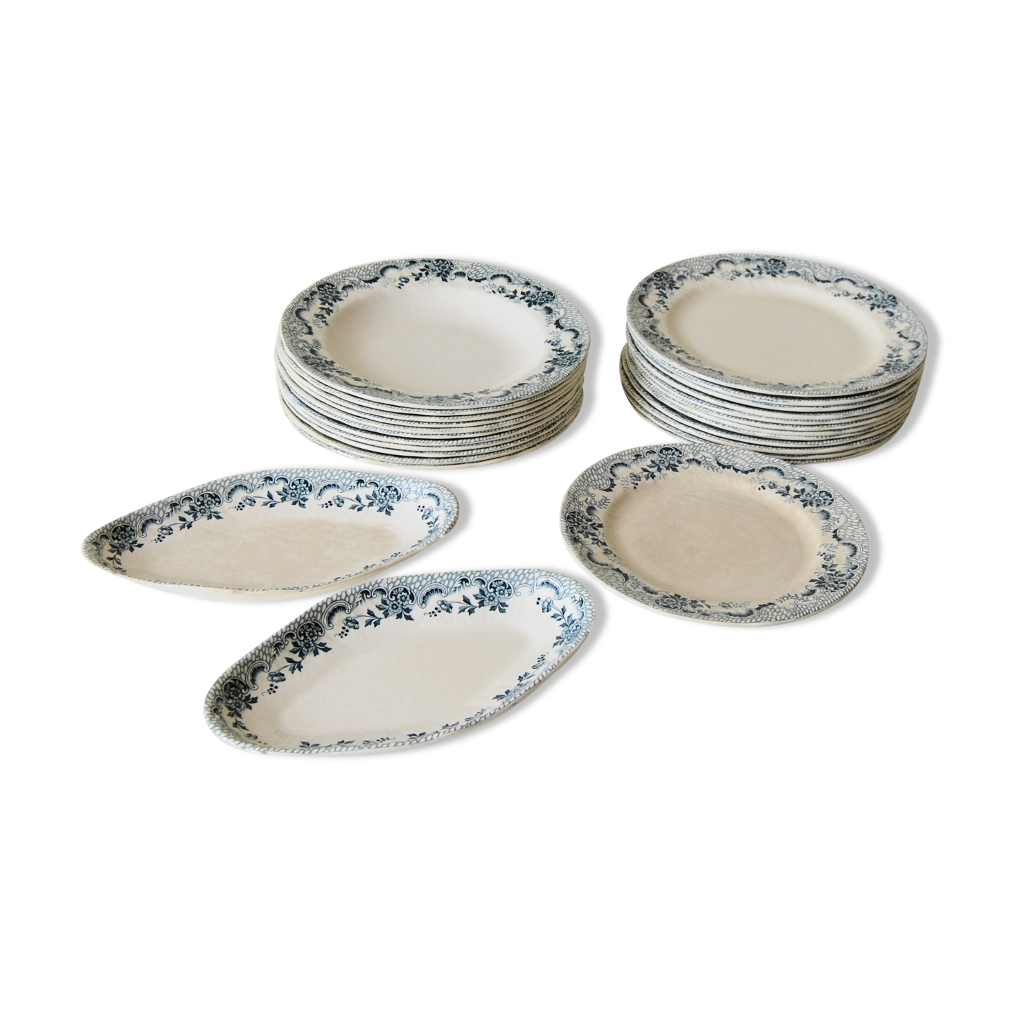 FT Badonviller earthenware Dinnerware model Colbert