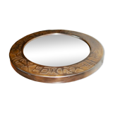 Vintage round copper mirror by marco fugeri 1960