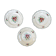 Set of 3 plates with a floral pattern from Sarreguemines.