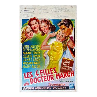 Affiche cinéma originale "Les quatre filles du Dr. March" June Allyson 36x55cm 1949