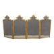 19th century Art Nouveau brass fireplace screen