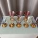 Set of 8 Vintage Italian Murano Style Cocktail Glasses – Gold Lustre – Mult