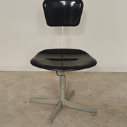 1 adjustable industrial chair metal Czechoslovakia 1960