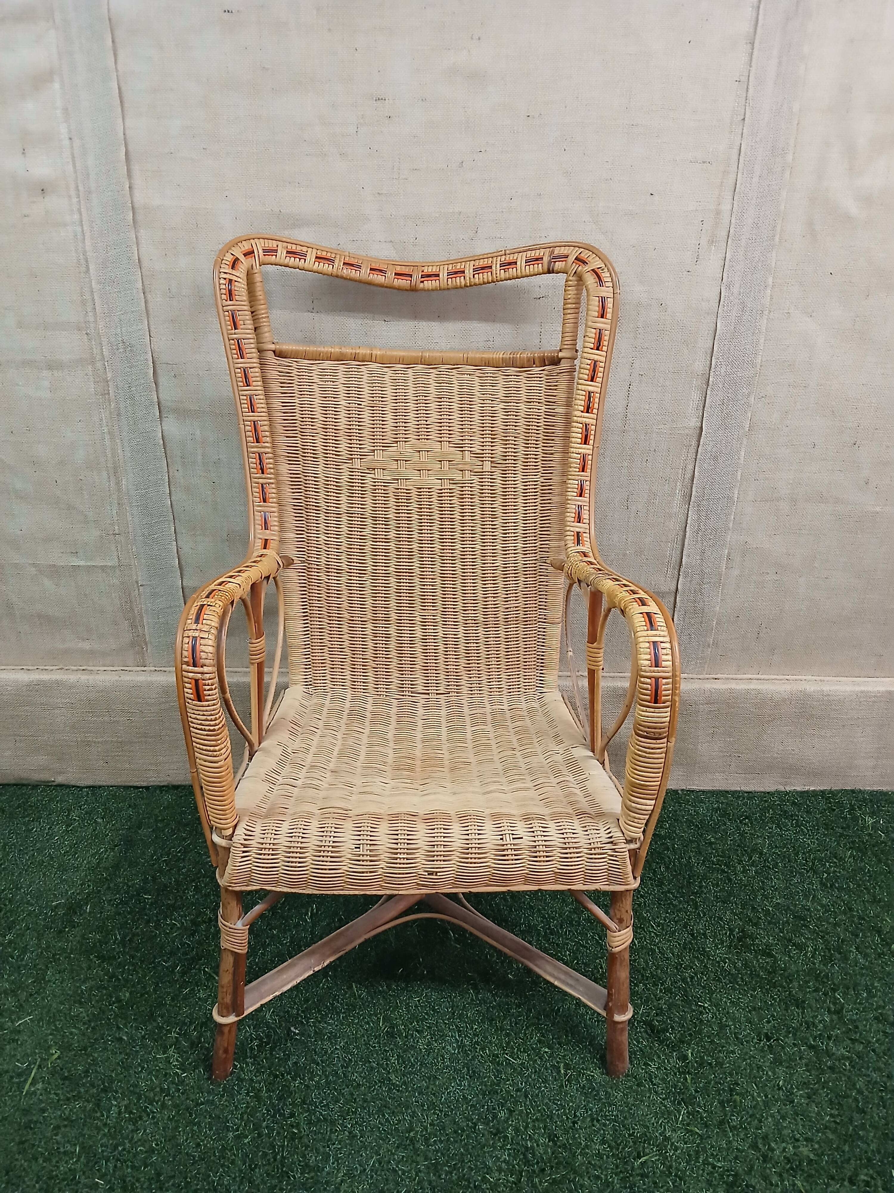 wicker armchair