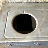 Antique bathroom furniture double sink marble top