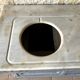 Meuble de salle de bain ancien double vasque plateau marbre