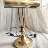 Golden brass desk/banker's lamp