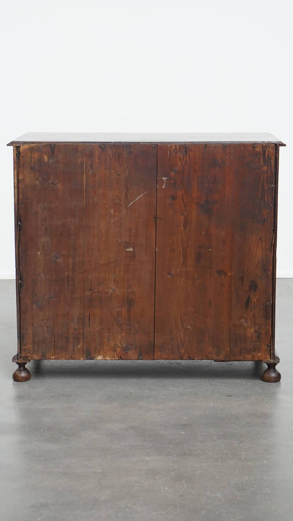 Antique 18th-Century English Oak Chest of Drawers / Commode with 5 Drawers