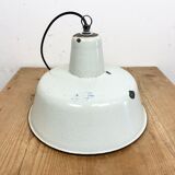 Industrial White Enamel Factory Pendant Lamp from Zaos, 1960s