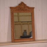 Art Deco 1930s solid oak carved mirror