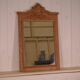Art Deco 1930s solid oak carved mirror