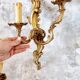 Pair of wall sconces in real bronze Louis XVI style