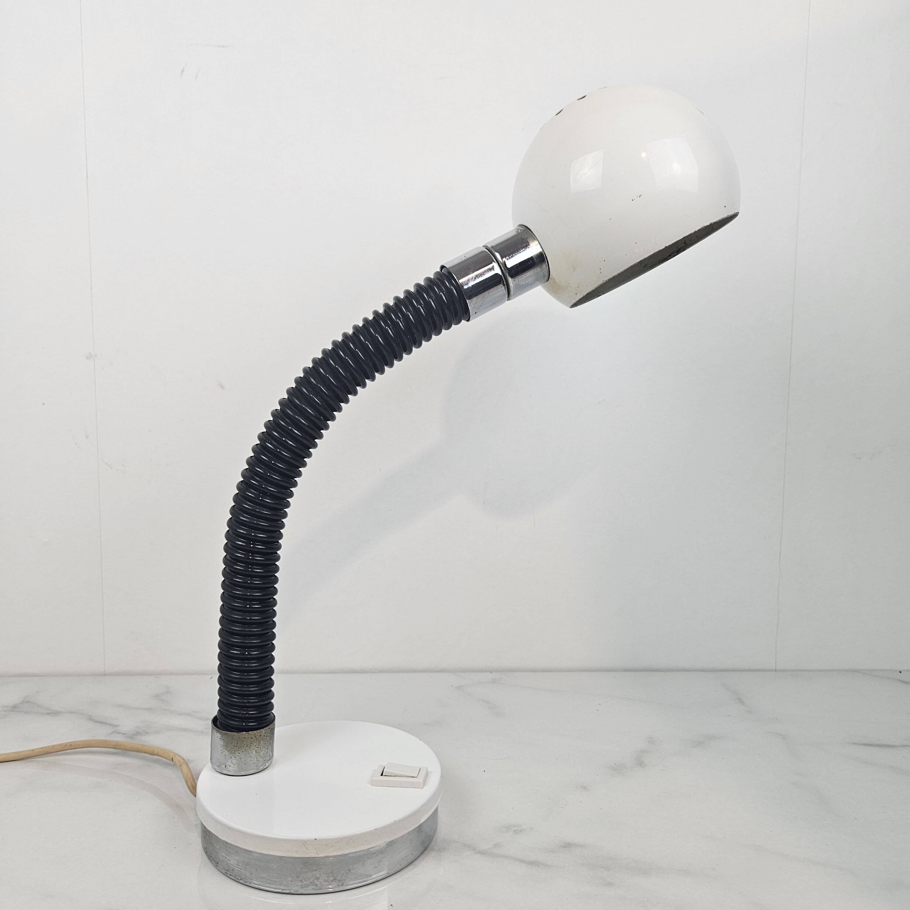 Space Age "Eyeball" Desk Lamp with Flexible Gooseneck, 1970's