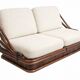 Canapé Mid Century Modern en bambou et cuir par Vivai del Sud
