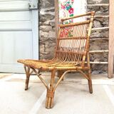Fauteuil vintage en rotin