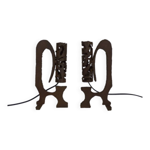 Paire de lampe brutaliste