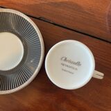 Christofle coffee set in porcelain and platinum