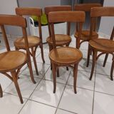 Suite de 6 chaises de bistrot Baumann vibtage années  1920