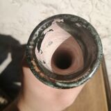 Vase vert en grès vernissé