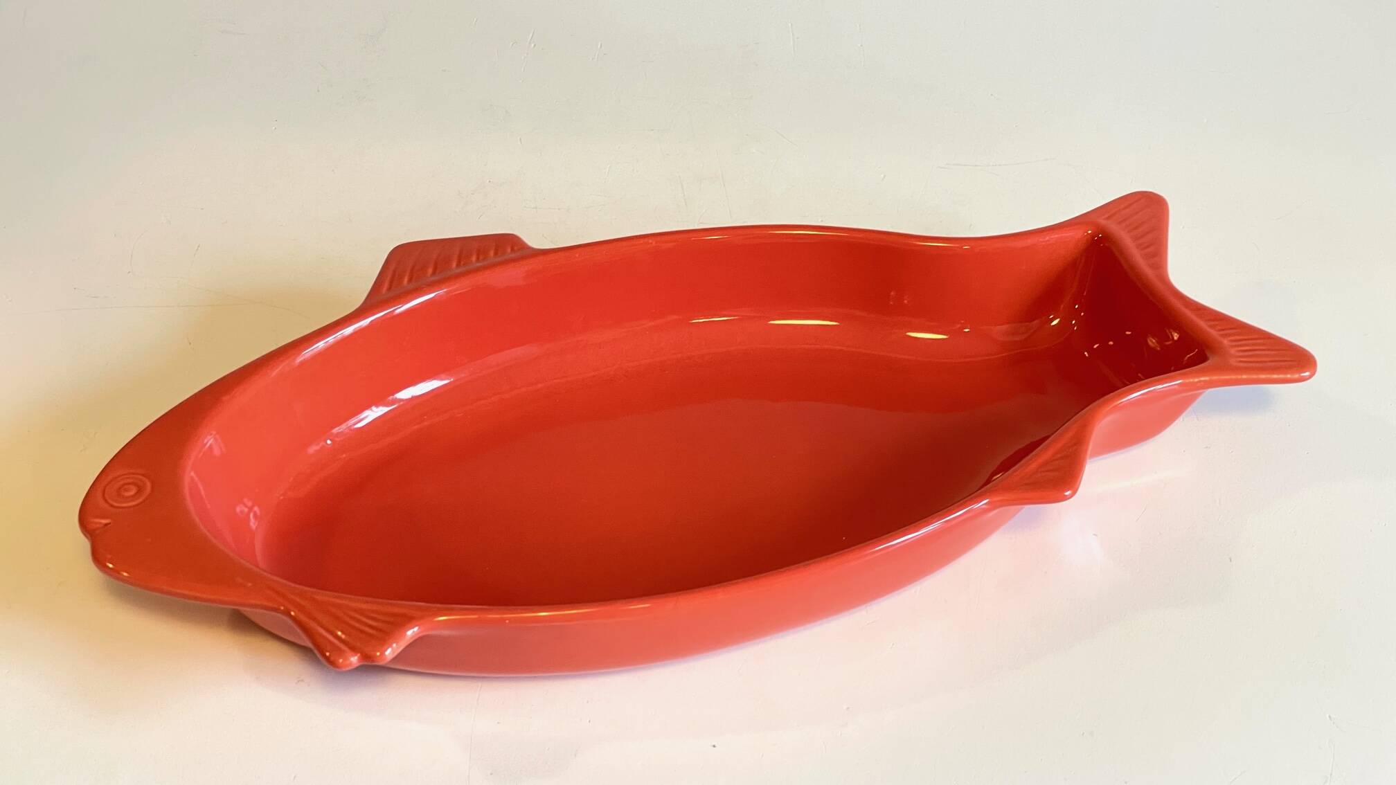 Emile Henry France ceramic dish FISH shape
