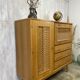 Vintage wood/wicker cabinet