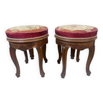 Paire de tabouret Louis XV