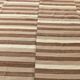 Dark Brown & Beige Striped Pattern Turkish Kilim Rug, 311x394Cm