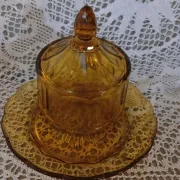 Plateau + cloche à fromage Art Déco
