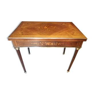 Marquetry and rosewood game table