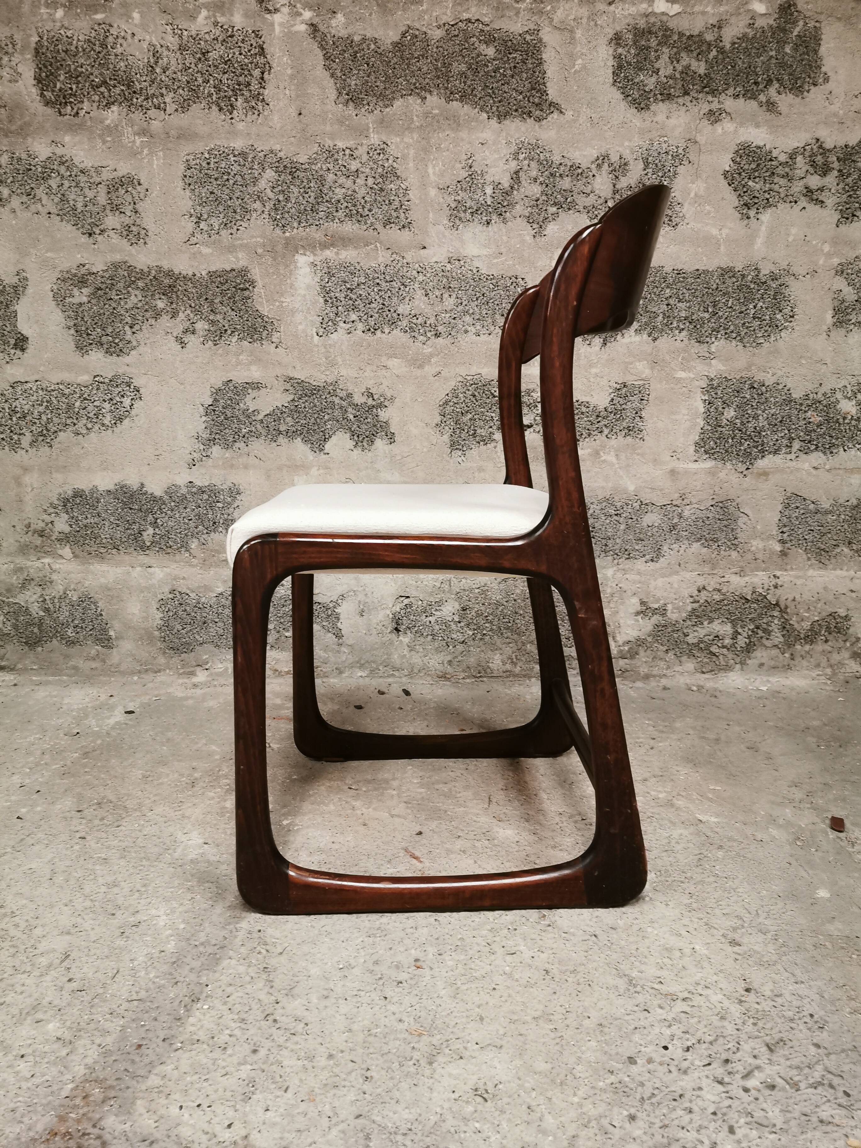 Lot of 4 chairs Baumann sled