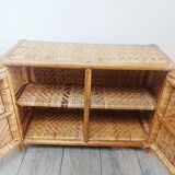 Low rattan buffet