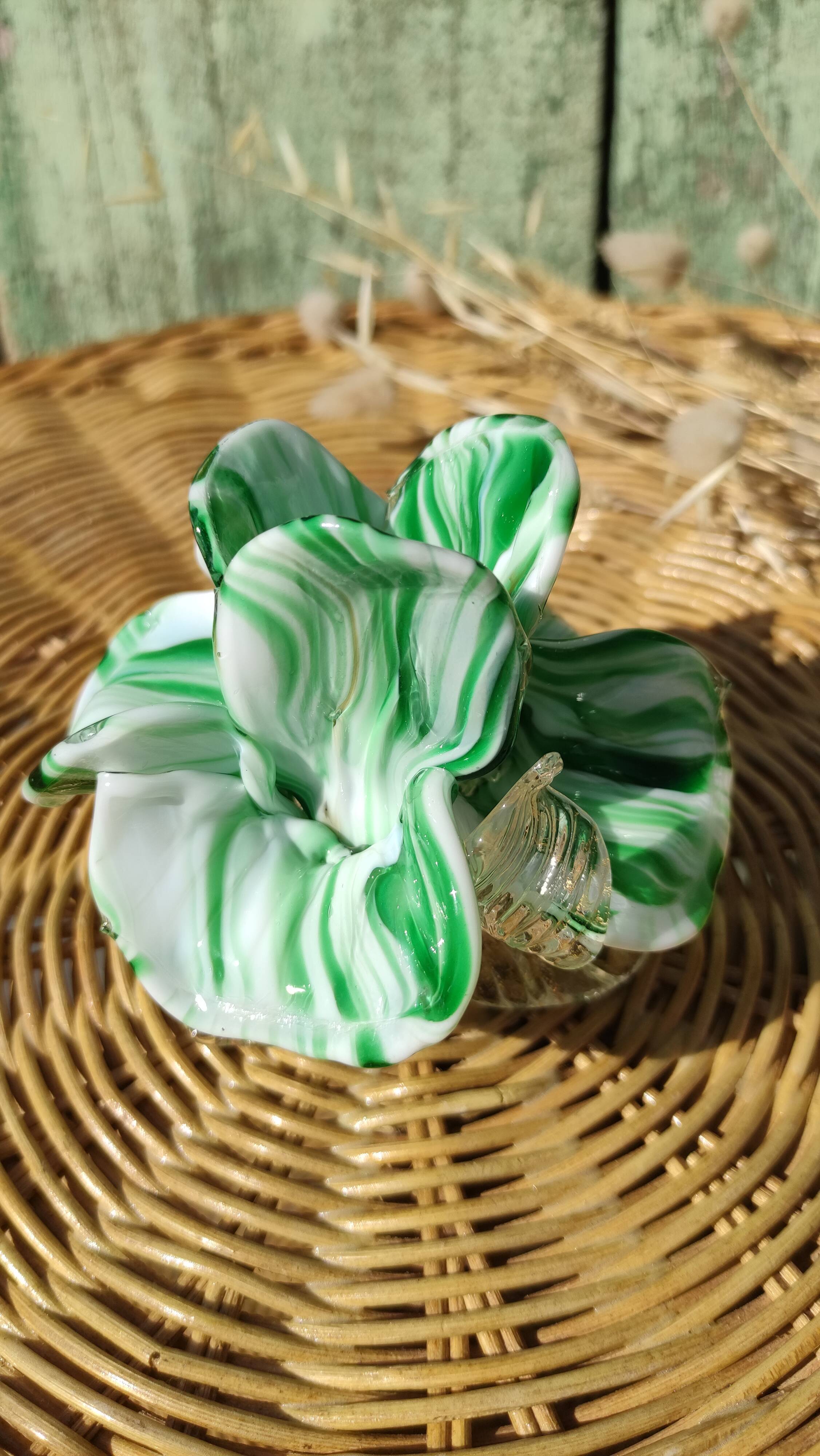 Handcrafted candle holder in Murano glass, unique piece