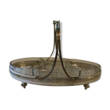 Silver metal aperitif tray