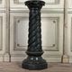 Column in green serpentine marble, shaft sculpted in a spiral, circa 1880