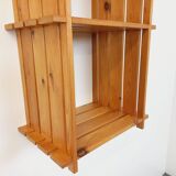 Pair of vintage pine wall shelves, from the 80s
