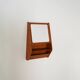 Scandinavian teak wall mirror with storage compartment, 1960s
