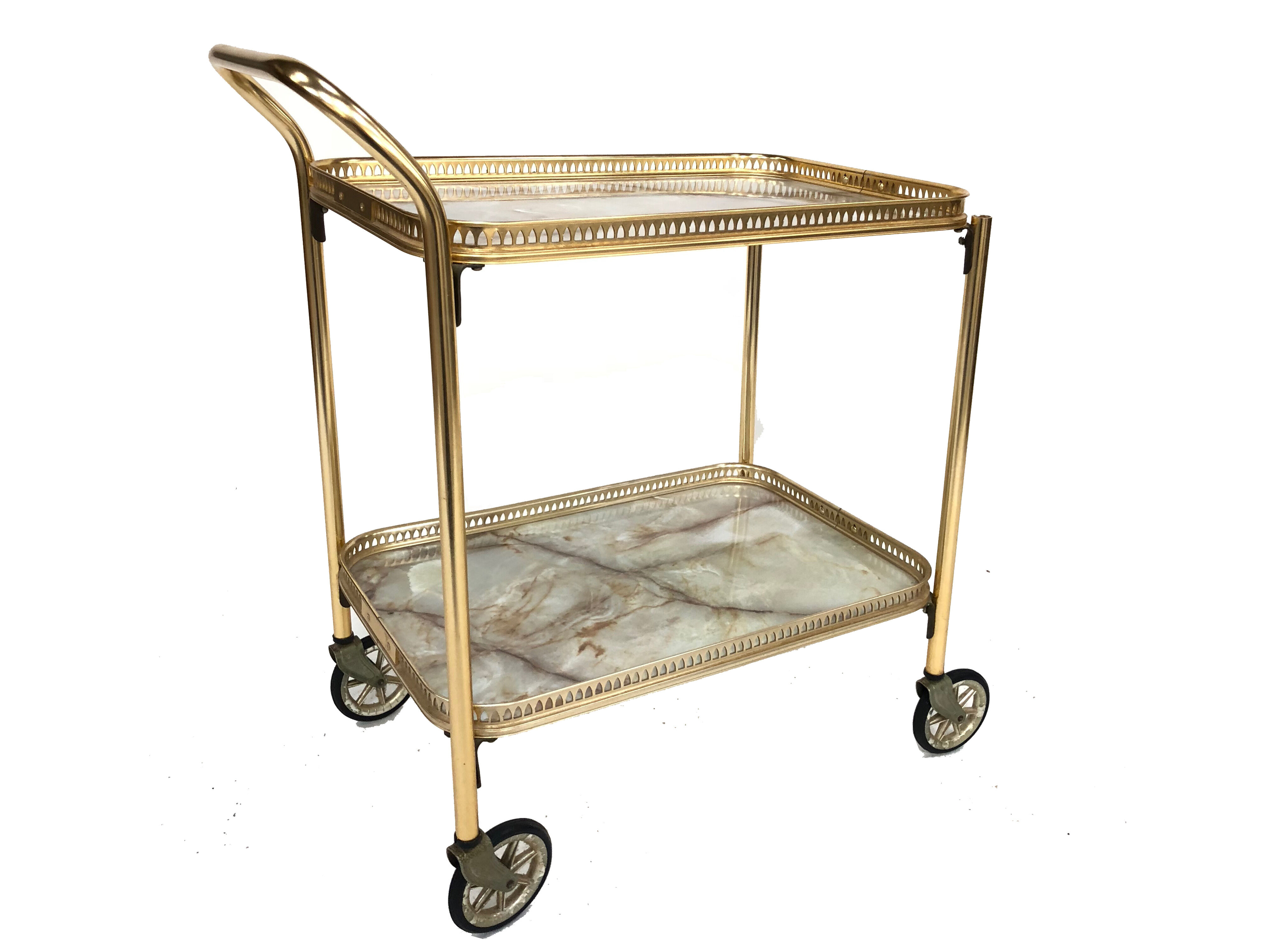 Brass Regency style serving table