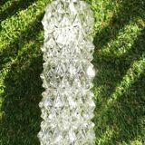 50s brass and glass chandelier