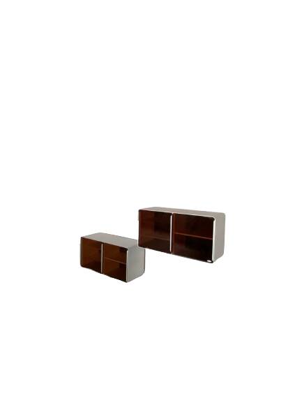 Vintage modular aluminum wall unit — 60s-70s