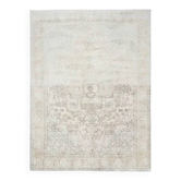 Tapis persan fait main en laine et coton beige 285x370 des années 1970