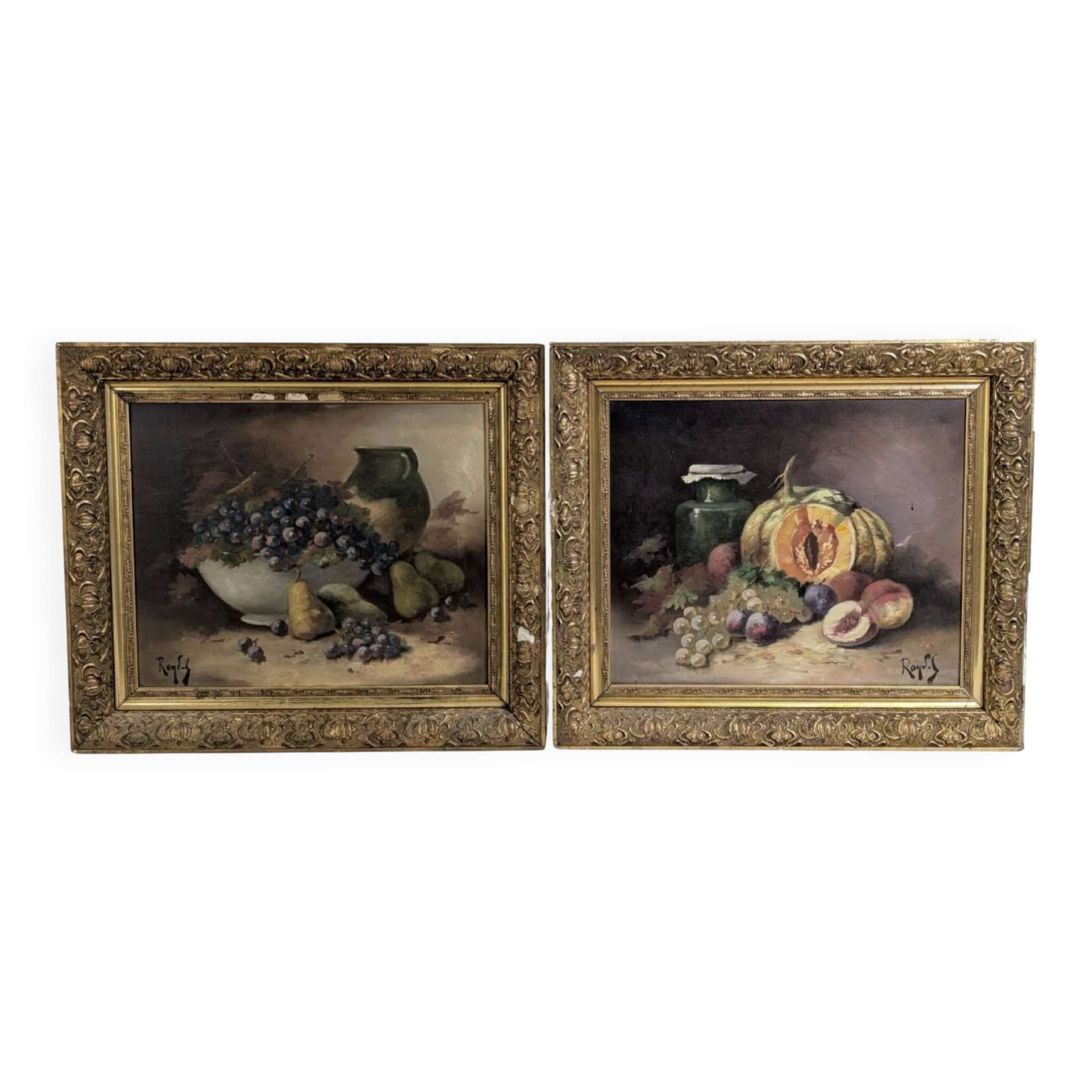 Pair of old still lifes