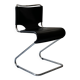 Chaise en métal tubulaire et cuir par Olivier Mourgue, France 1960-70