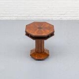 Table d'appoint Art Déco en loupe de bois