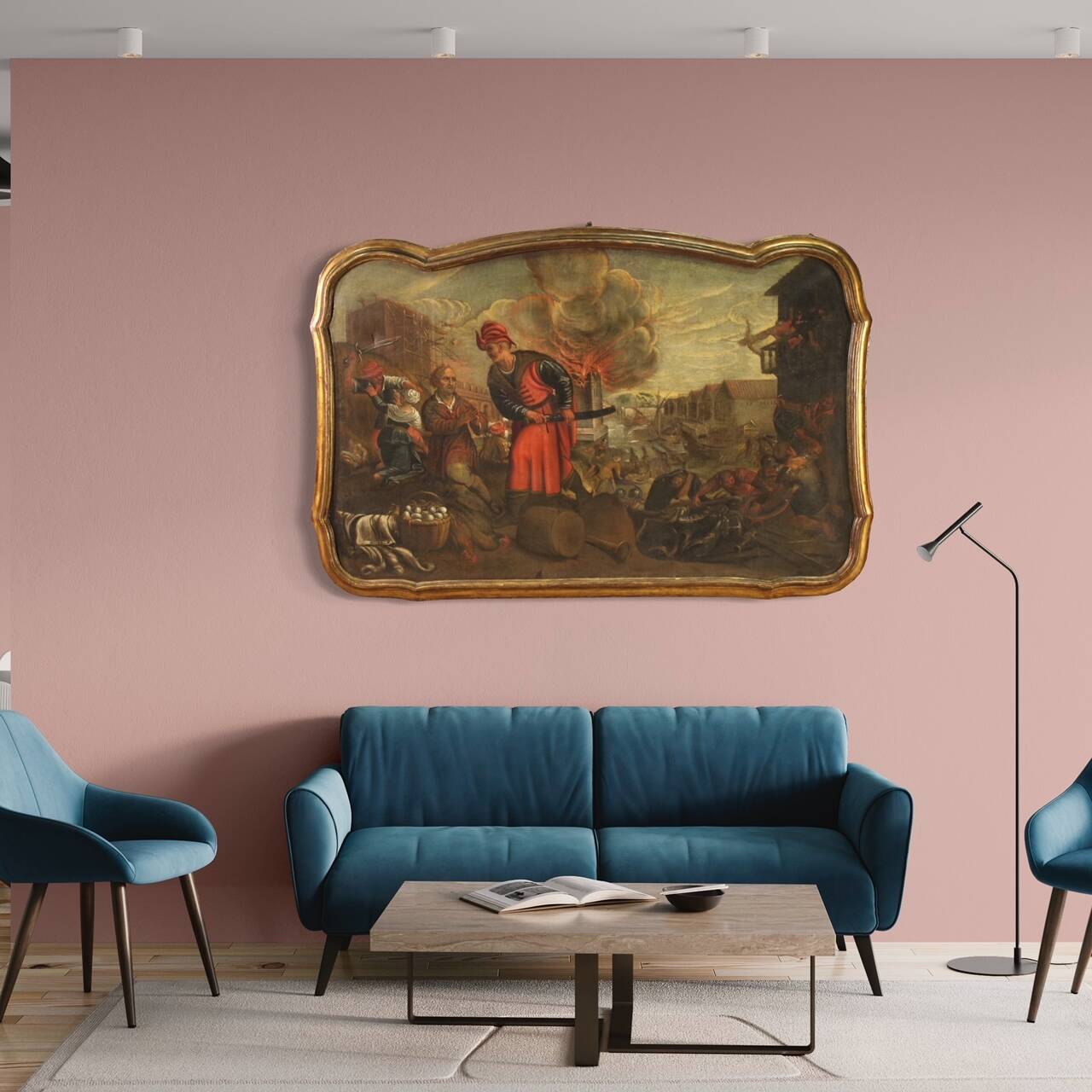 Peinture du XVIIe siècle, le pillage de la ville