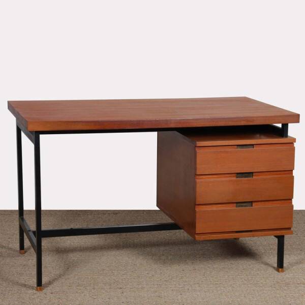 Vintage teak desk by Pierre Guariche from the 1960s
