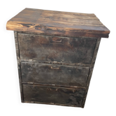 Meuble 3 clapets métal bois