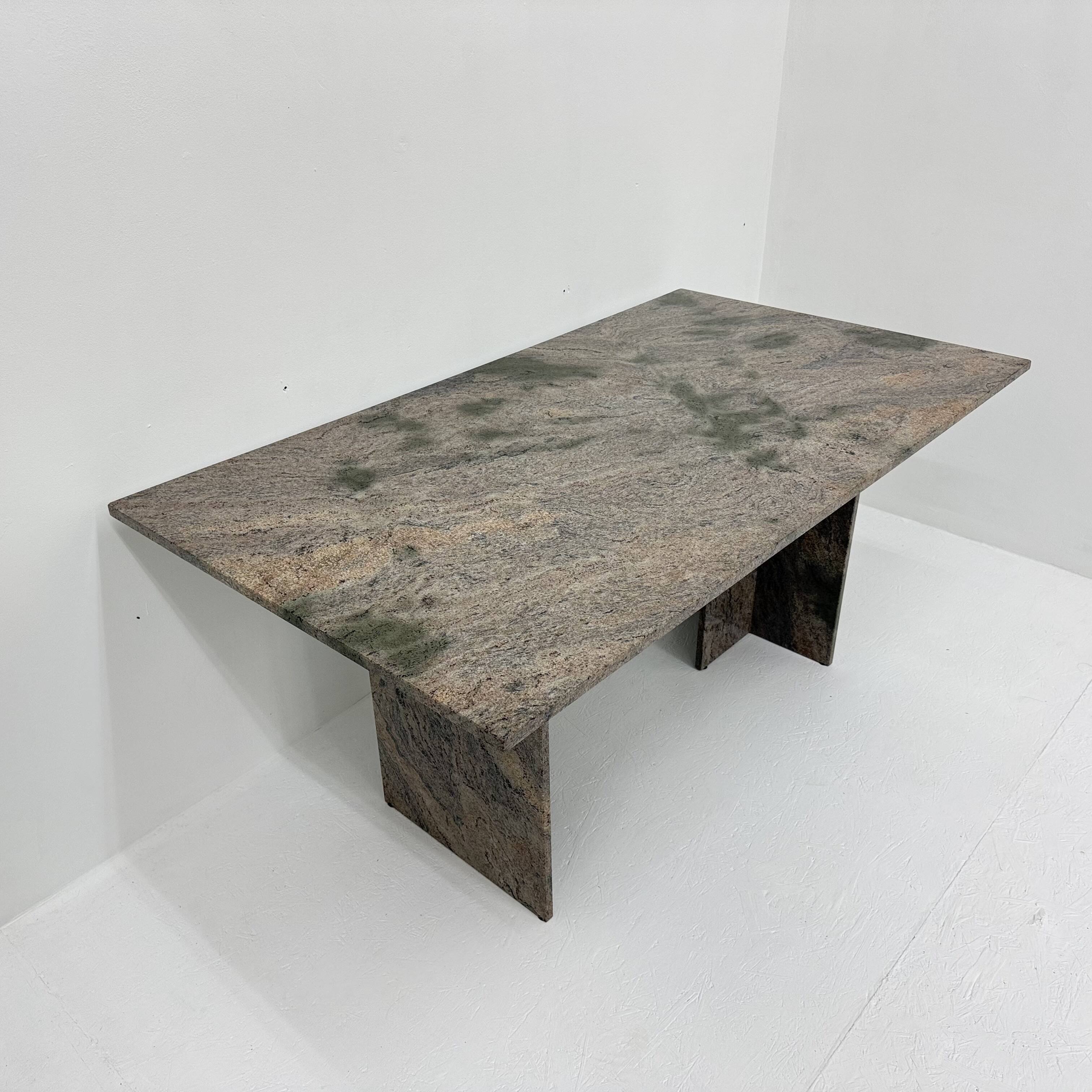 Mid-century modern granite dining table , 1970s