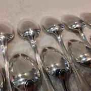 12 silver-plated soup spoons, Christofle goldsmith, Spatours model