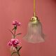 Vintage tulip suspension in frosted glass